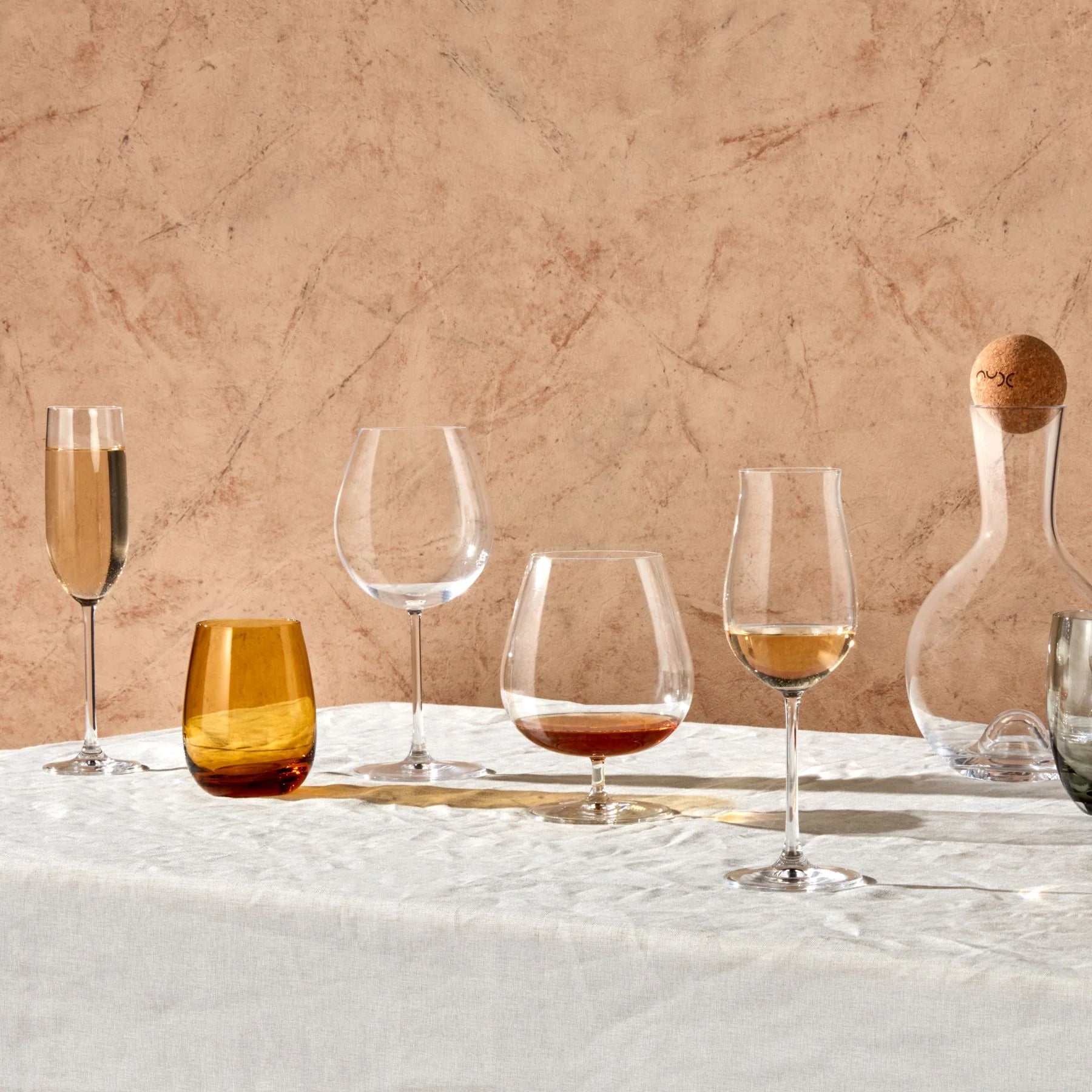 Nude Glass 320 ml Vintage Rosé vyno taurė, 2 vnt.