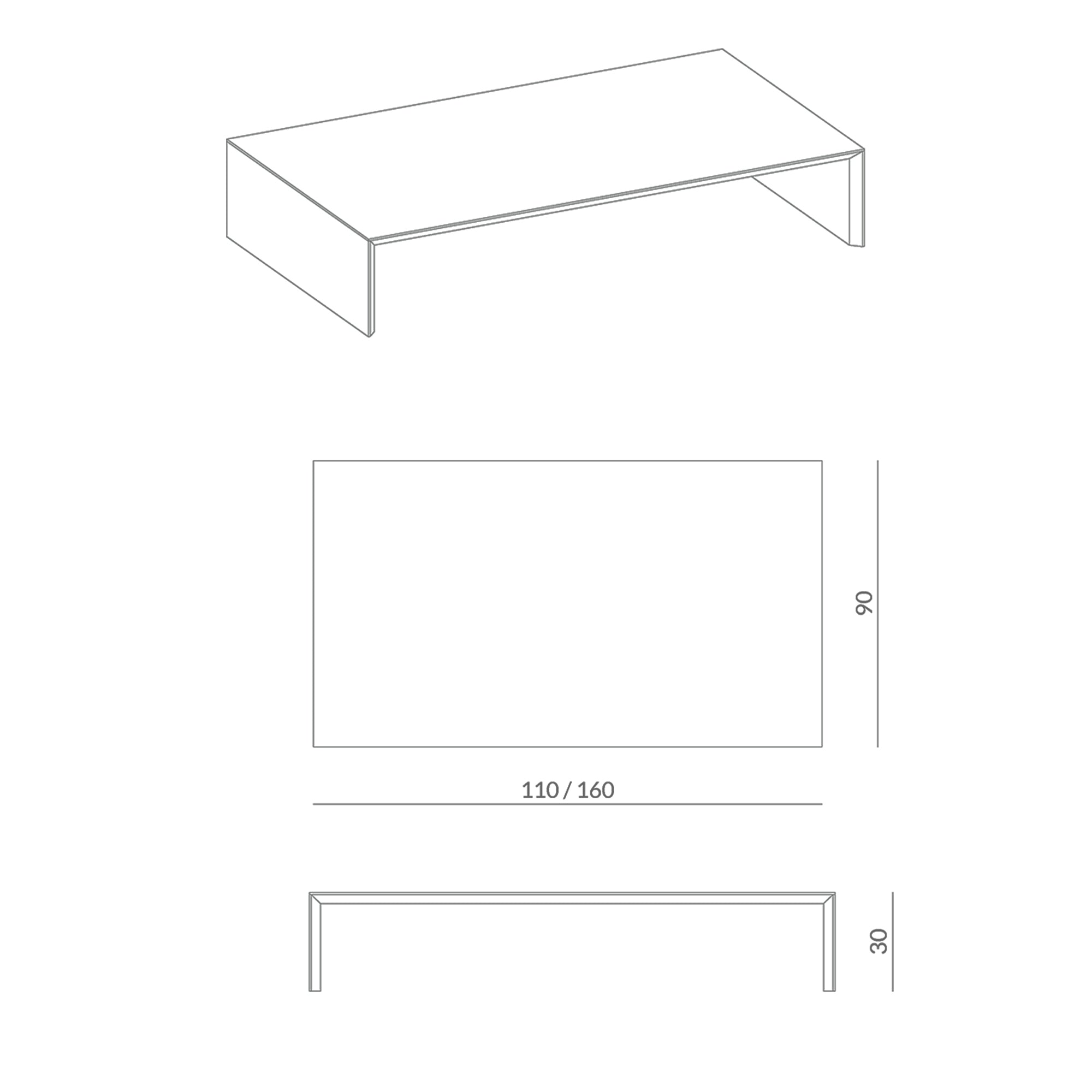 PALO NERO Luminoso coffee table