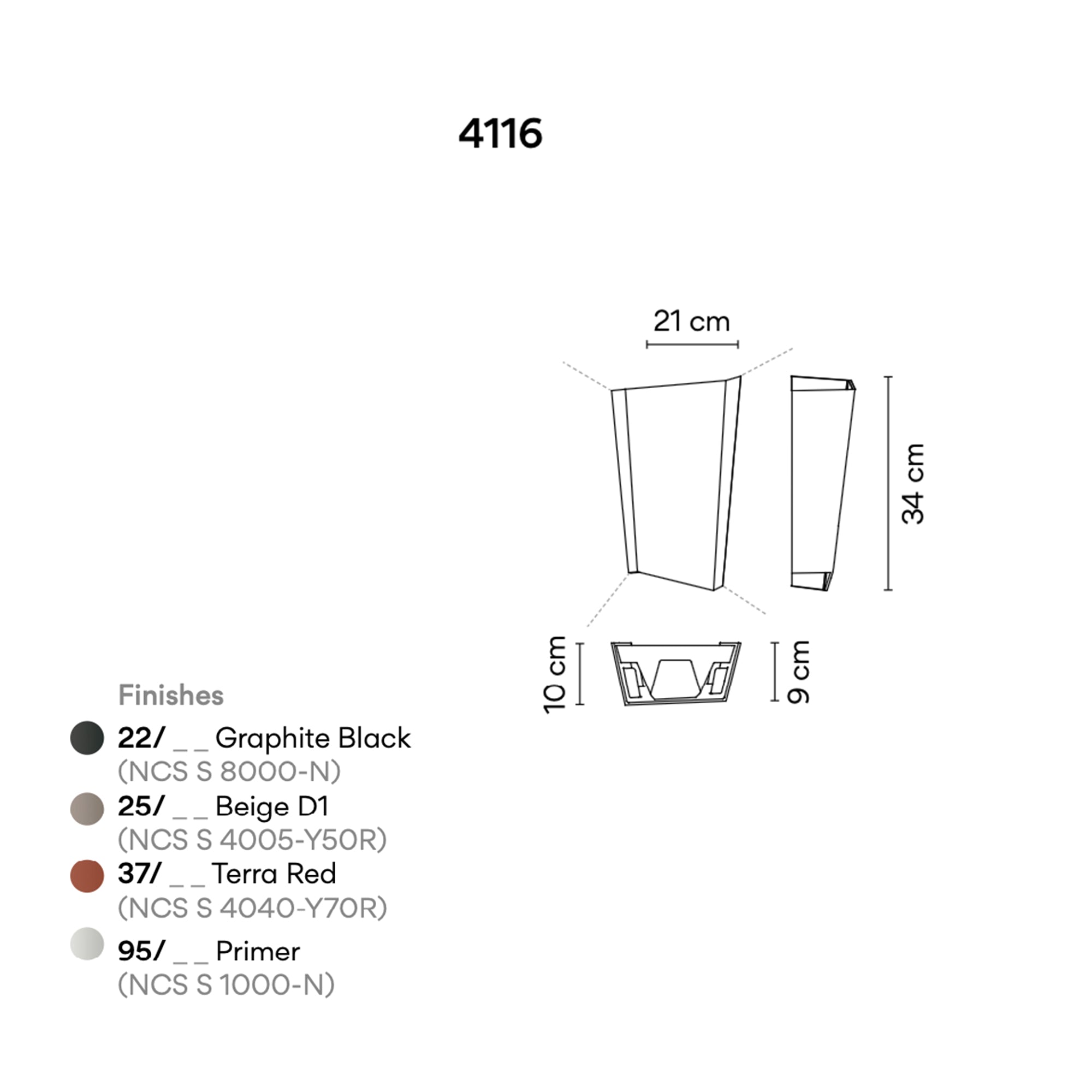 VIBIA BREAK PLUS OUTDOOR 4116 sieninis lauko šviestuvas