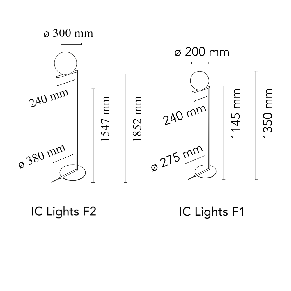 Flos IC Lights Floor 1 - 2 pastatomas šviestuvas
