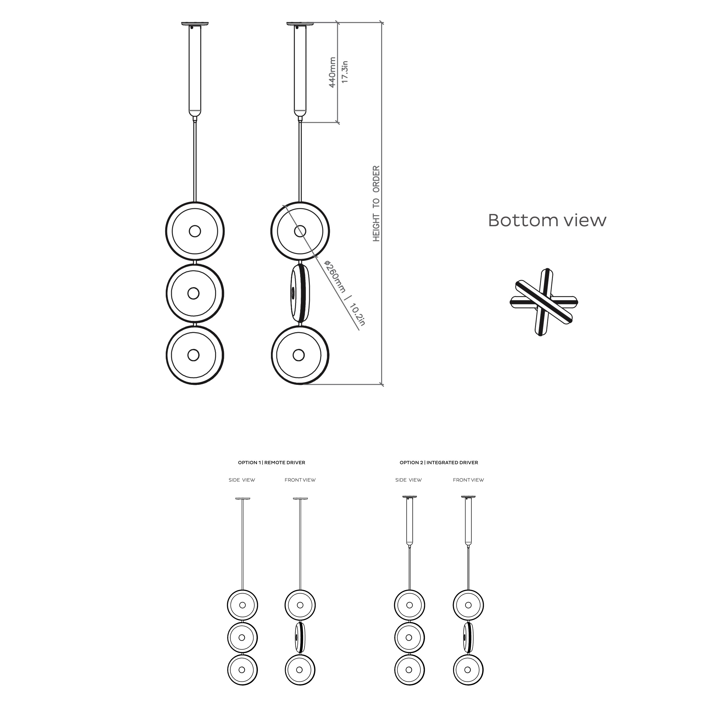 Bert Frank BERAN DROP CHANDELIER 3 pakabinamas šviestuvas