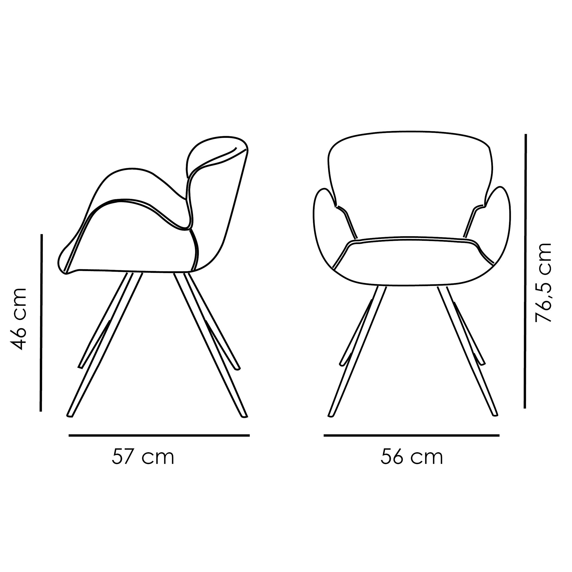 DAN-FORM GAIA Kėdė Velvet, Boucle