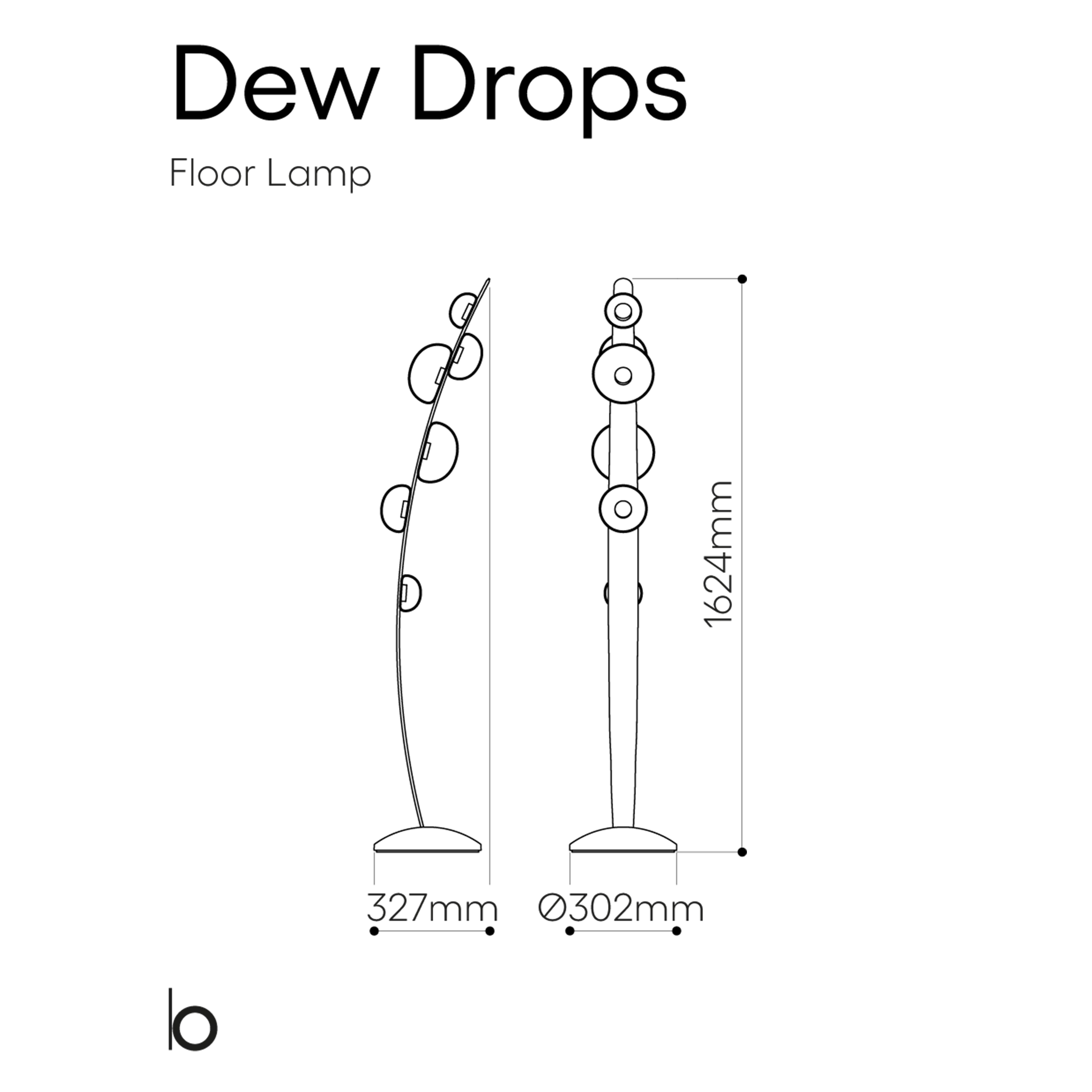 Bomma Dew Drops pastatomas šviestuvas