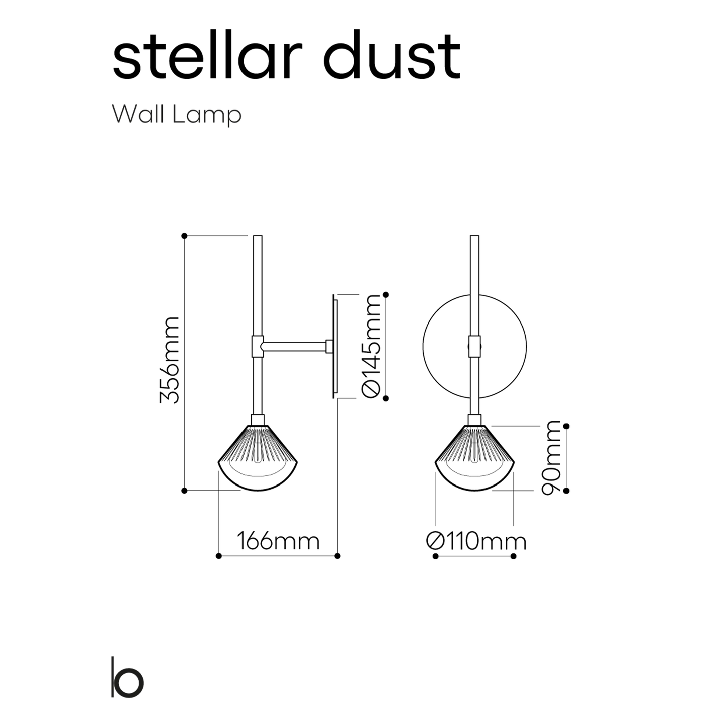 Bomma Stellar Dust sieninis šviestuvas