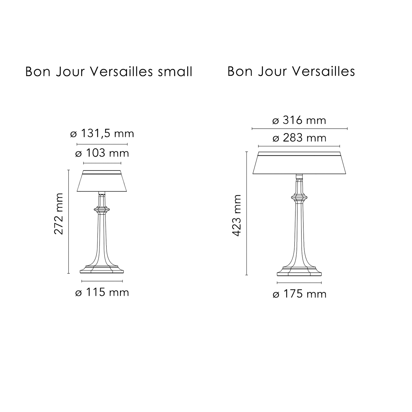 Flos Bon Jour Versailles Small stalinis šviestuvas