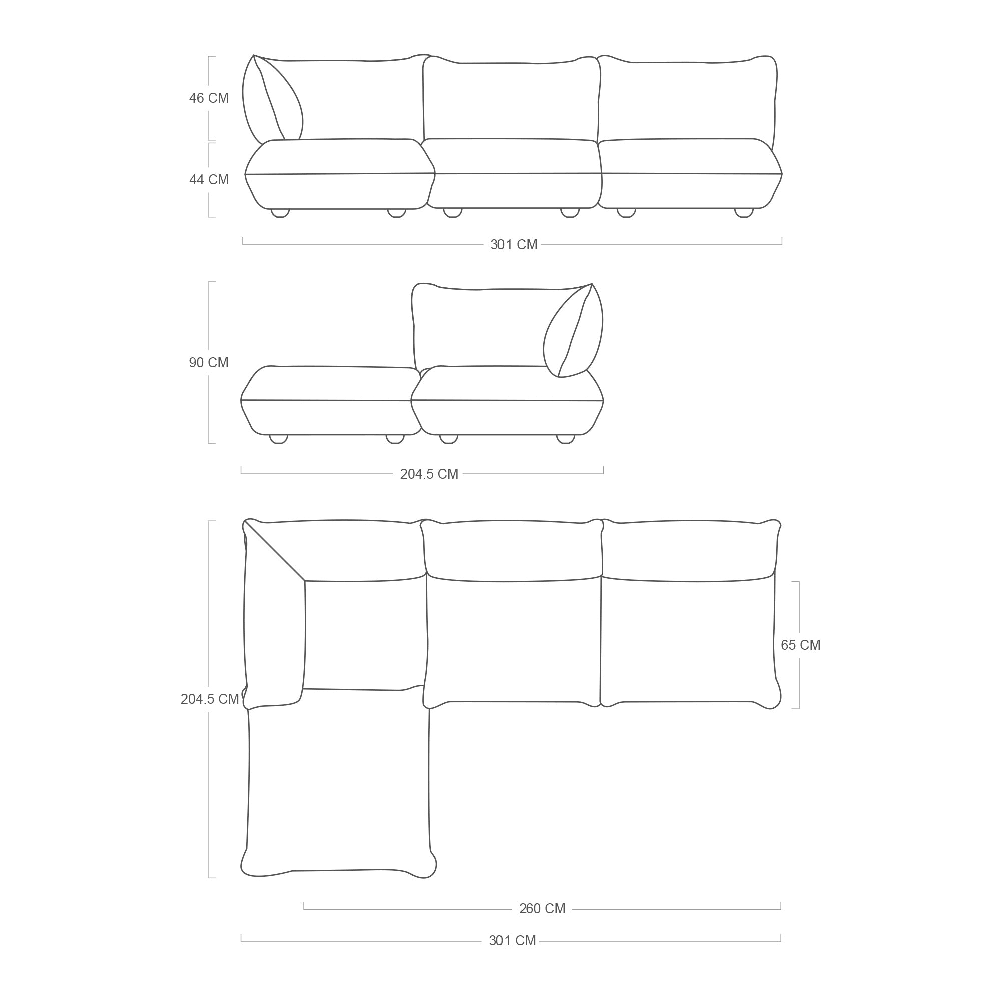 Fatboy Sumo Corner Boucle Kampinė sofa