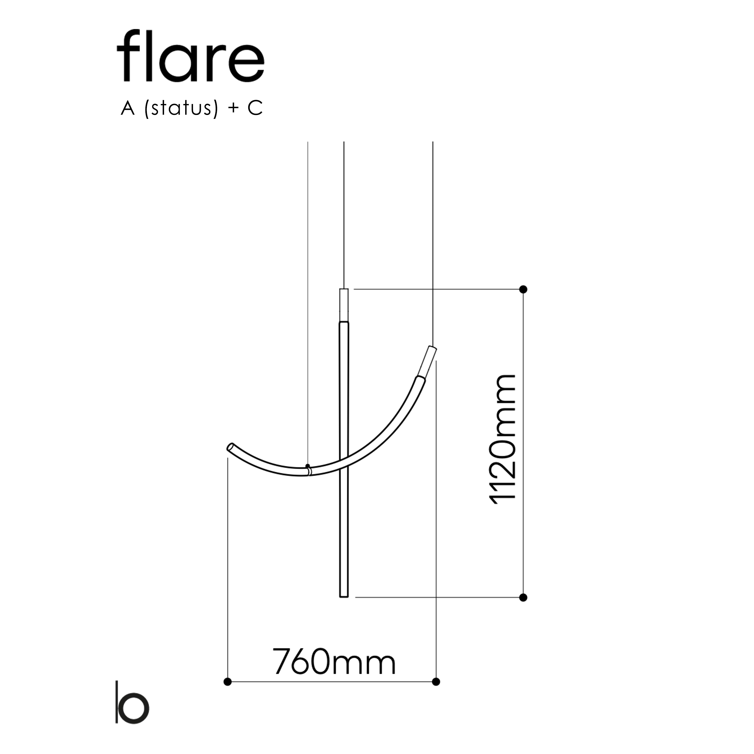 Bomma Flare pakabinamų šviestuvų instaliacija
