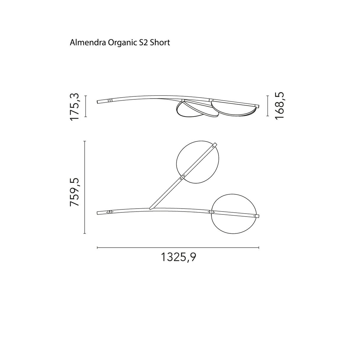 Flos Almendra Organic pakabinamas šviestuvas