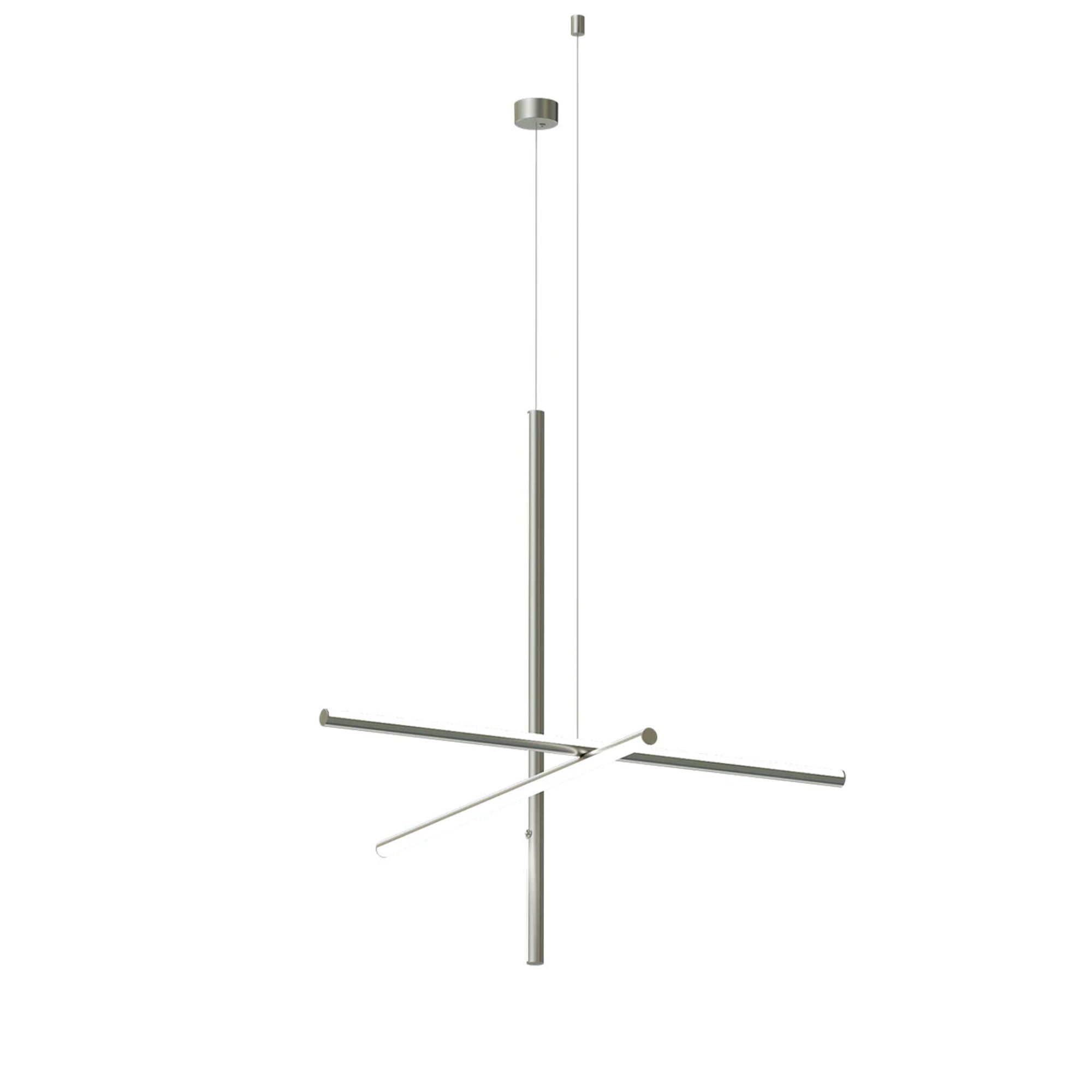 Flos Coordinates Suspension 1 CLIII pakabinamas LED šviestuvas iš sidabrinio, argent, šviesaus metalo spalvos aliuminio