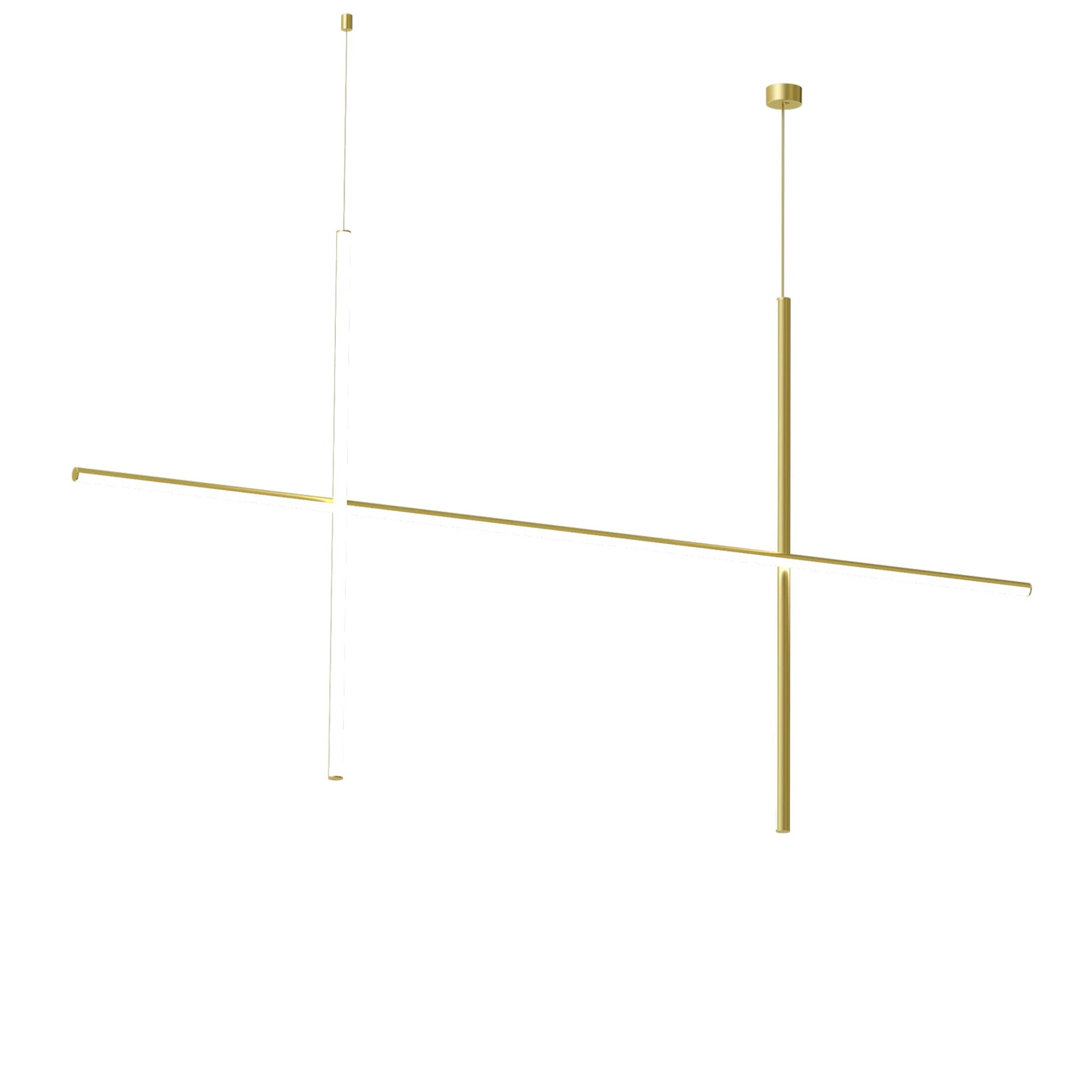 Flos Coordinates Suspension 2 CLIII LED pakabinamas šviestuvas iš anoduoto šampano spalvos aliuminio