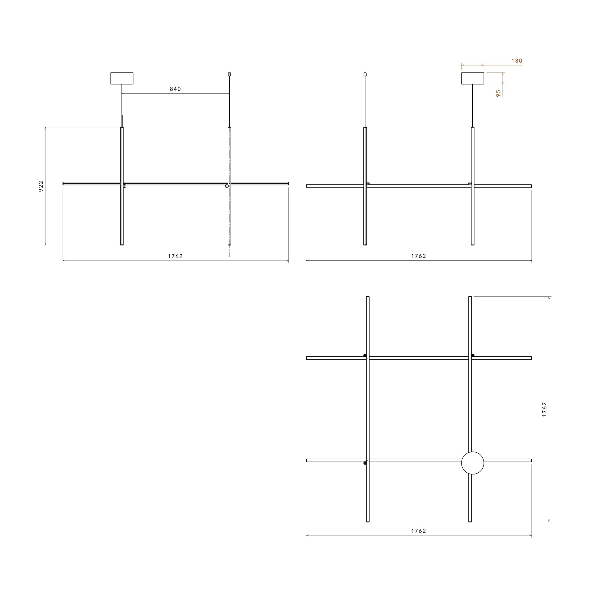 Flos Coordinates Suspension 4 pakabinamas šviestuvas