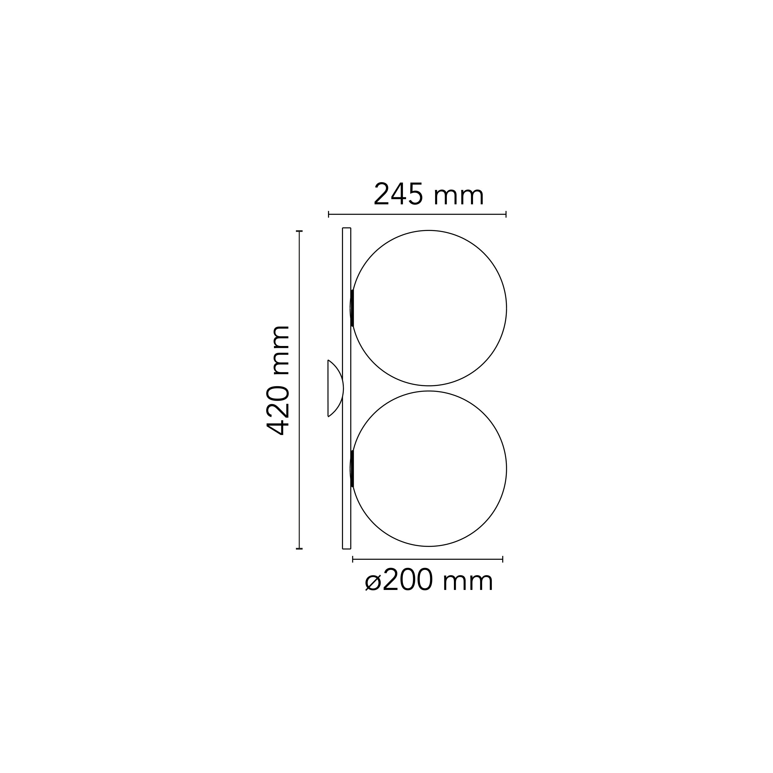 Flos IC Lights C/W Double sieninis šviestuvas