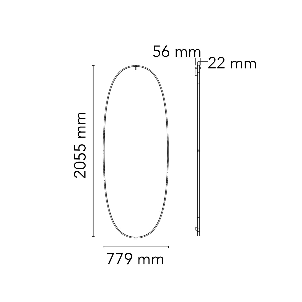 Flos La Plus Belle sieninis LED veidrodis