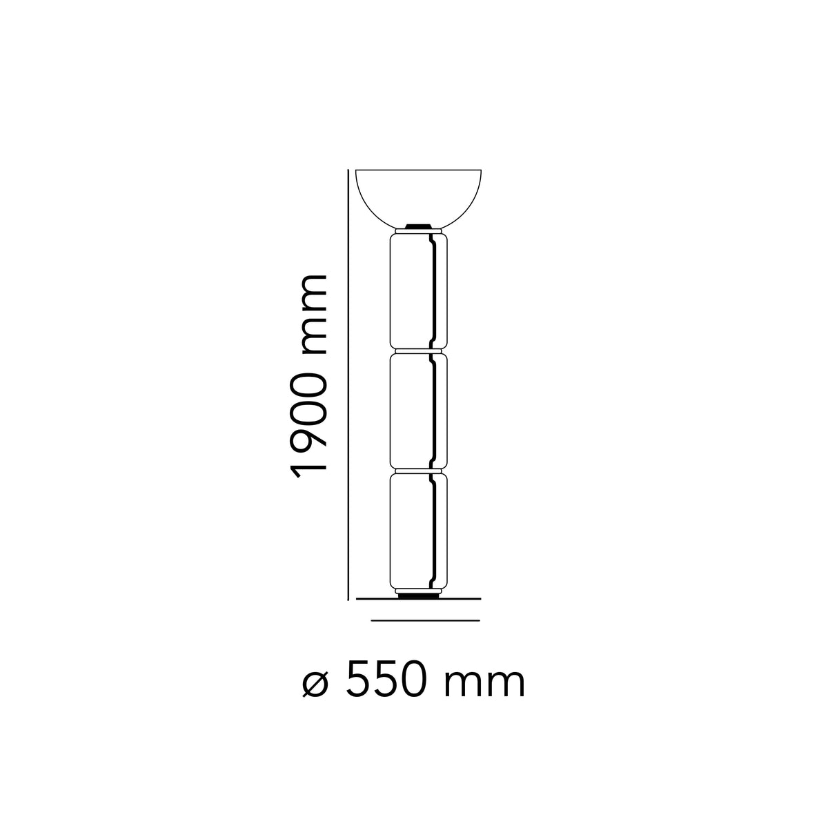 Flos Noctambule 3 High Cylinder Bowl pastatomas šviestuvas