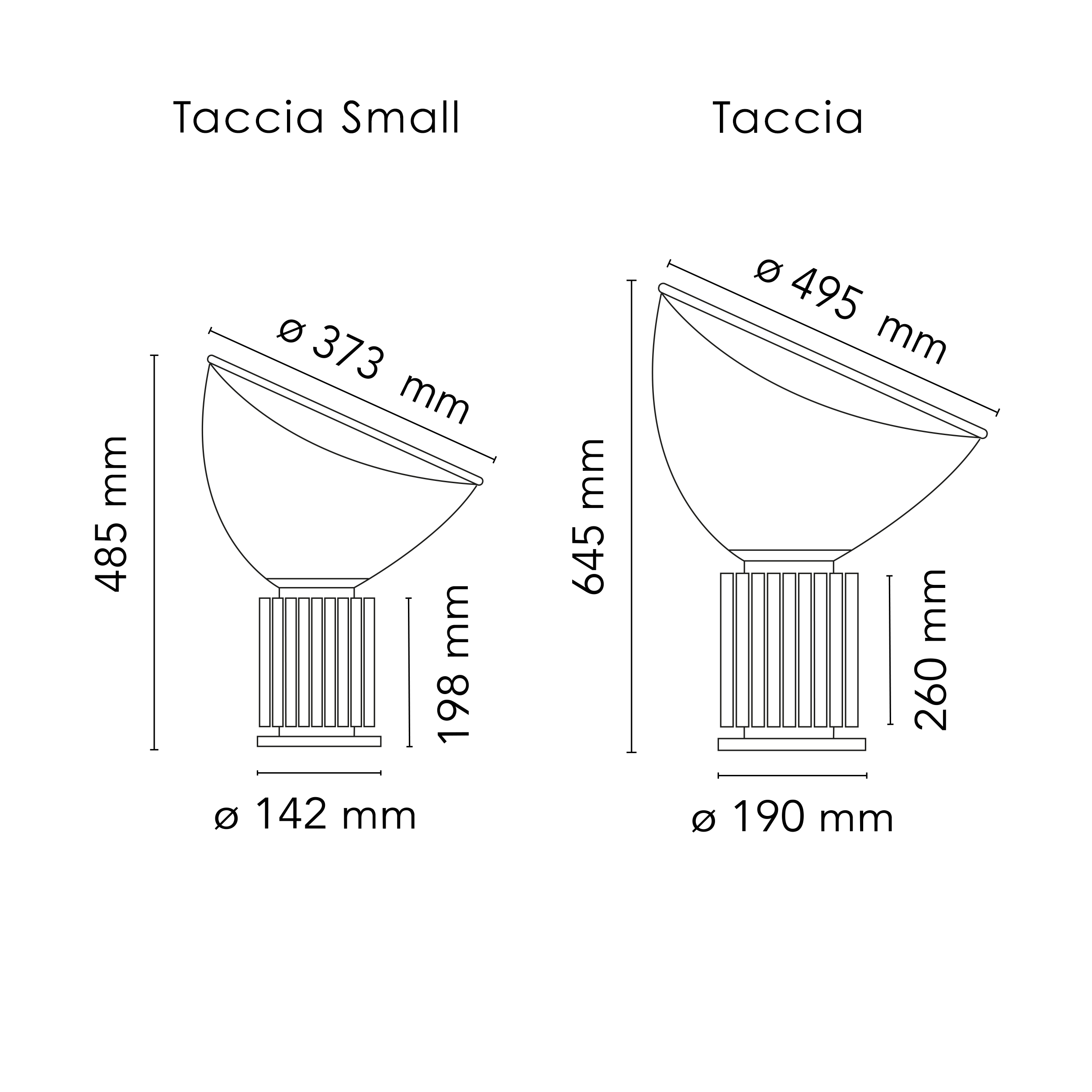 Flos Taccia Glass stalinis šviestuvas