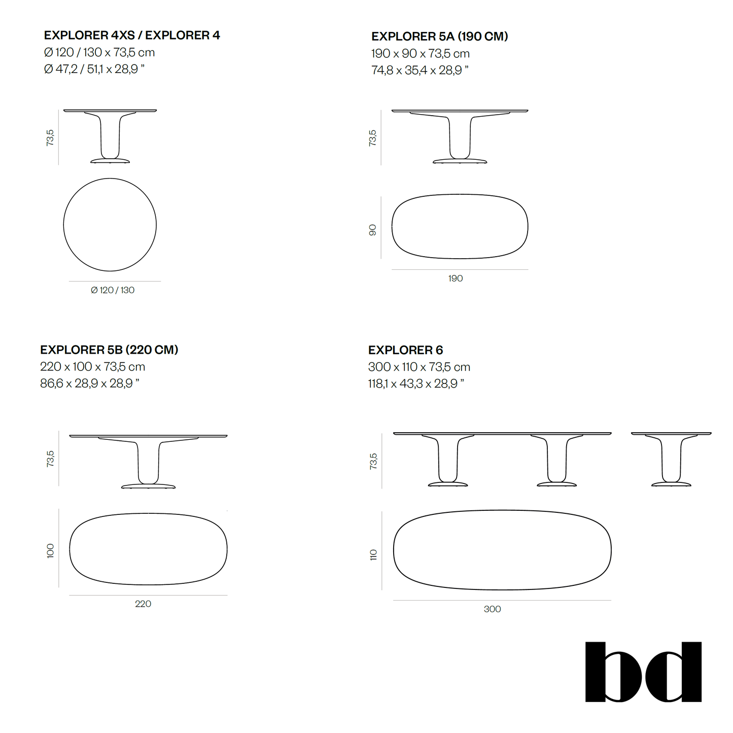 BD Barcelona Design Explorer dining table