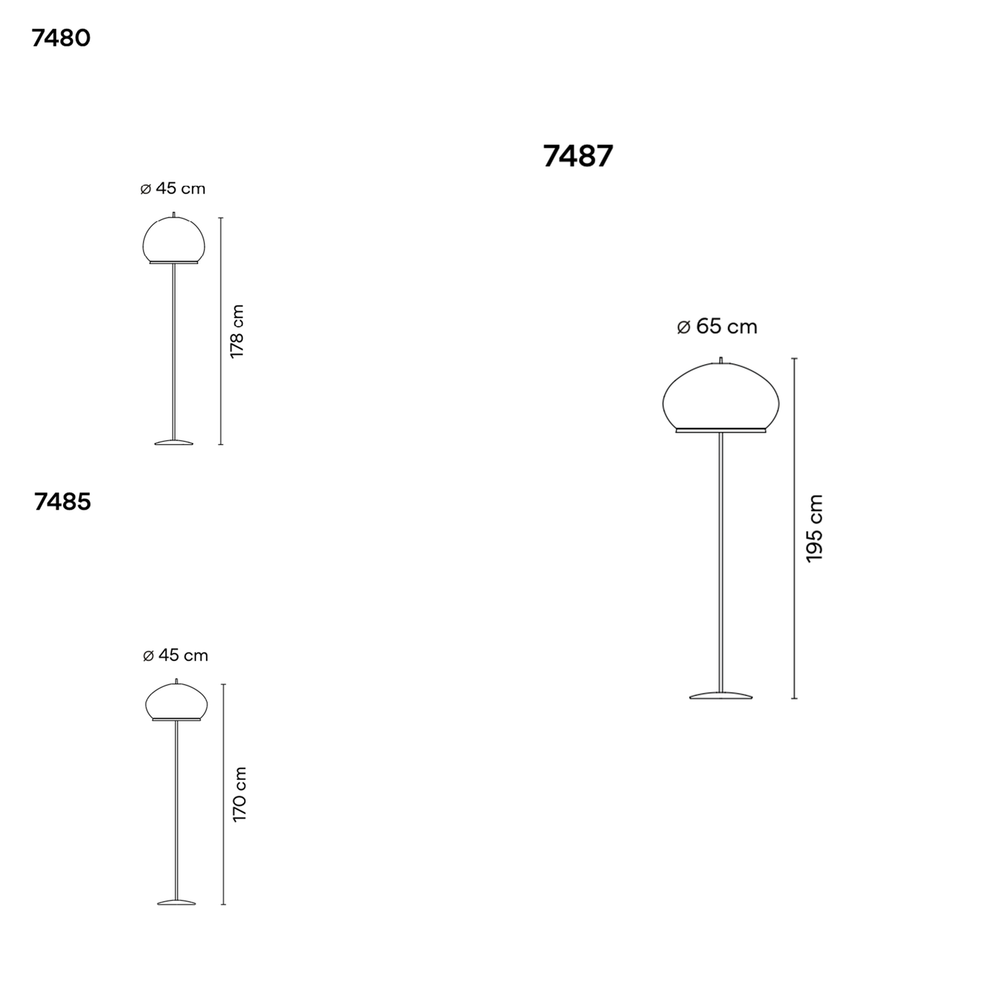 VIBIA KNIT 7480 / 7485 / 7485 pastatomas šviestuvas