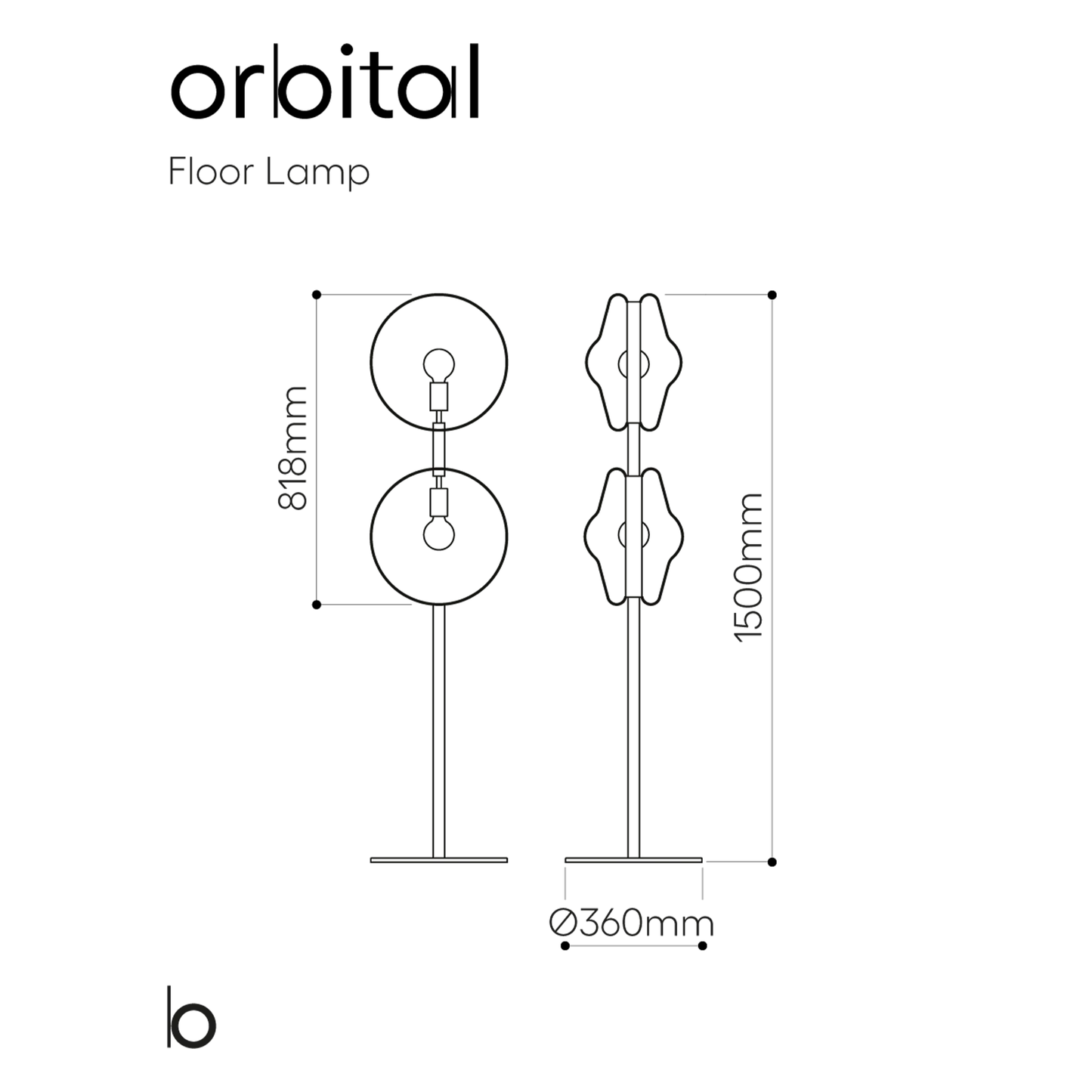 Bomma Orbital pastatomas šviestuvas