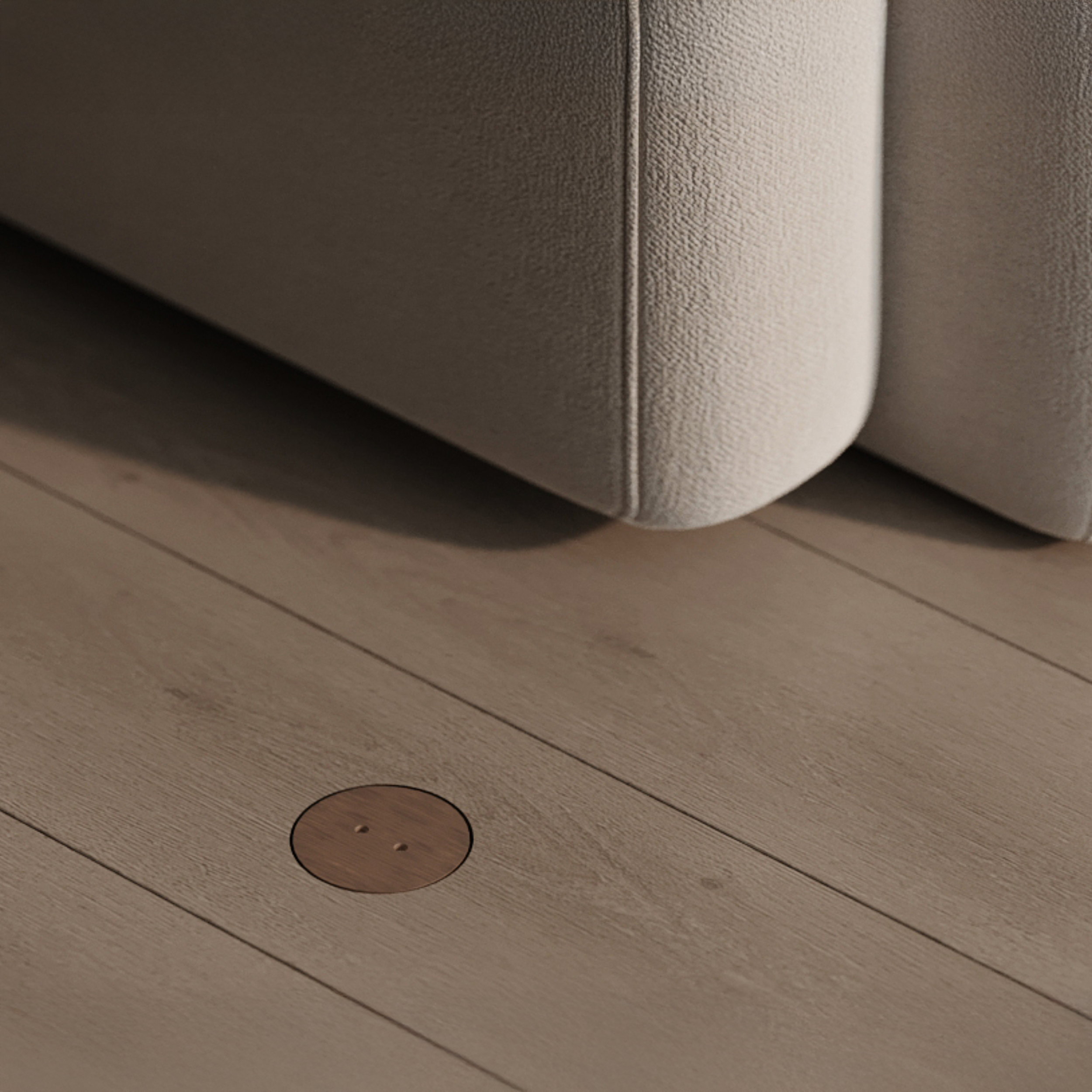 Rond Empty Floor Box | grindinės rozetės dėžutė