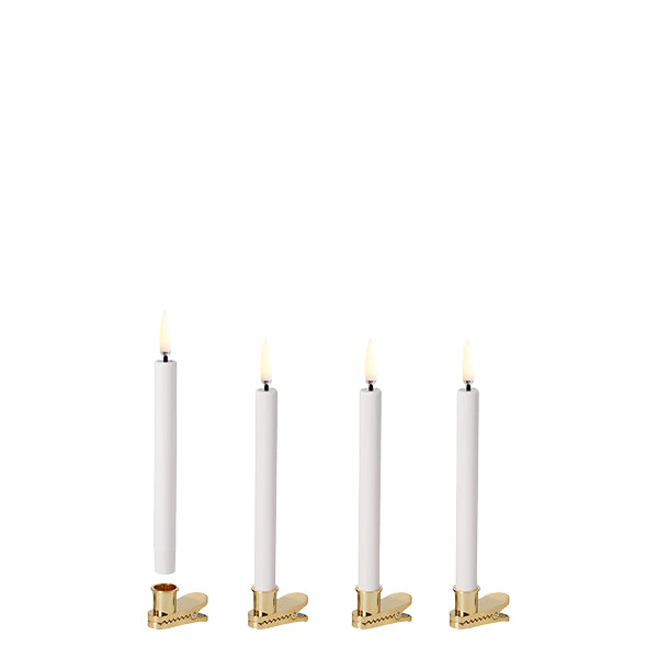 LED UYUNI Žvakės Kalėdų eglutei su laikikliais